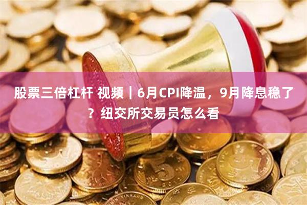 股票三倍杠杆 视频｜6月CPI降温，9月降息稳了？纽交所交易员怎么看