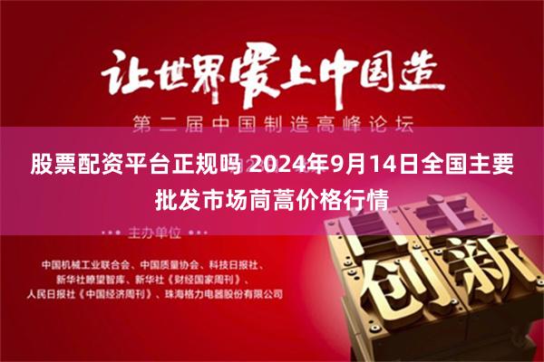 股票配资平台正规吗 2024年9月14日全国主要批发市场茼蒿价格行情