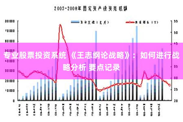 专业股票投资系统 《王志纲论战略》：如何进行战略分析 要点记录