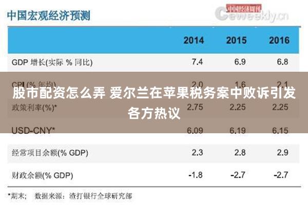 股市配资怎么弄 爱尔兰在苹果税务案中败诉引发各方热议