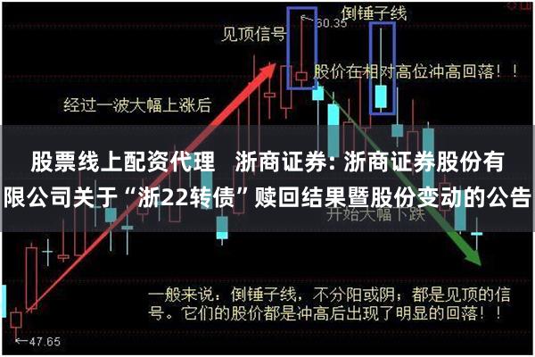 股票线上配资代理   浙商证券: 浙商证券股份有限公司关于“浙22转债”赎回结果暨股份变动的公告