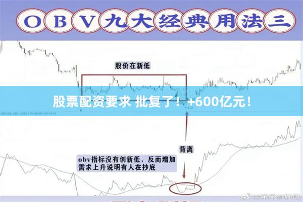 股票配资要求 批复了！+600亿元！